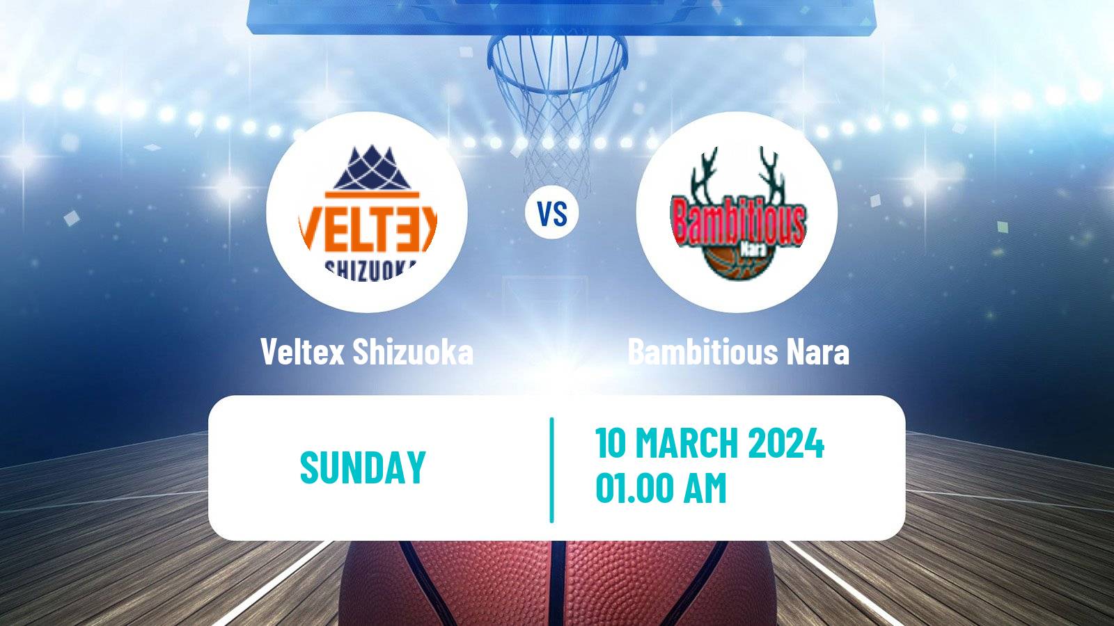 Basketball Japan B2 League Basketball Veltex Shizuoka - Bambitious Nara