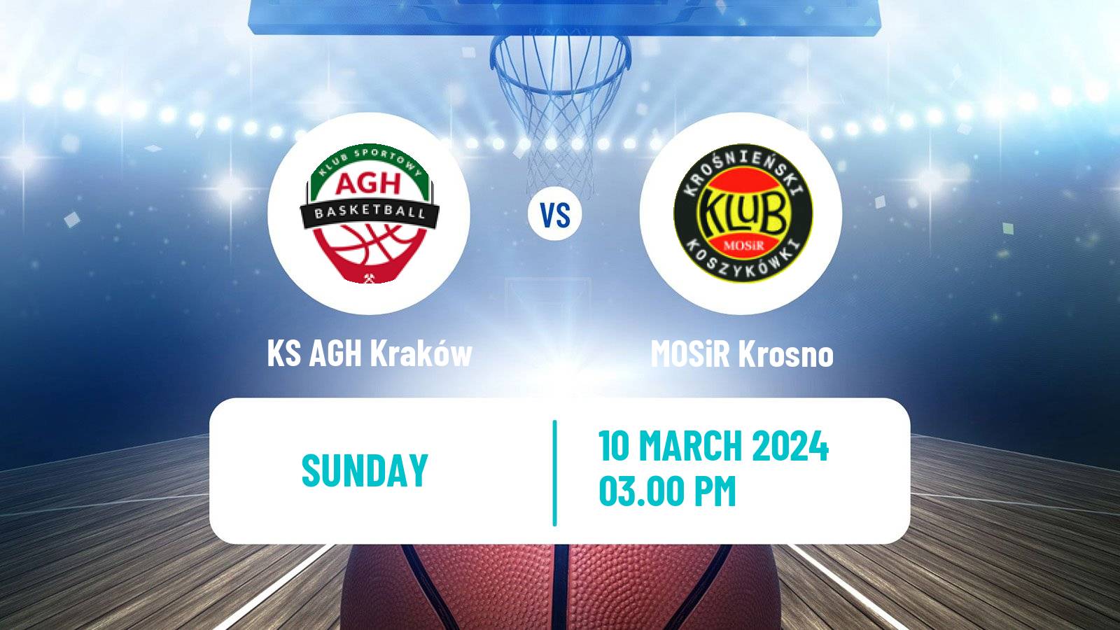 Basketball Polish 1 Liga Basketball KS AGH Kraków - MOSiR Krosno