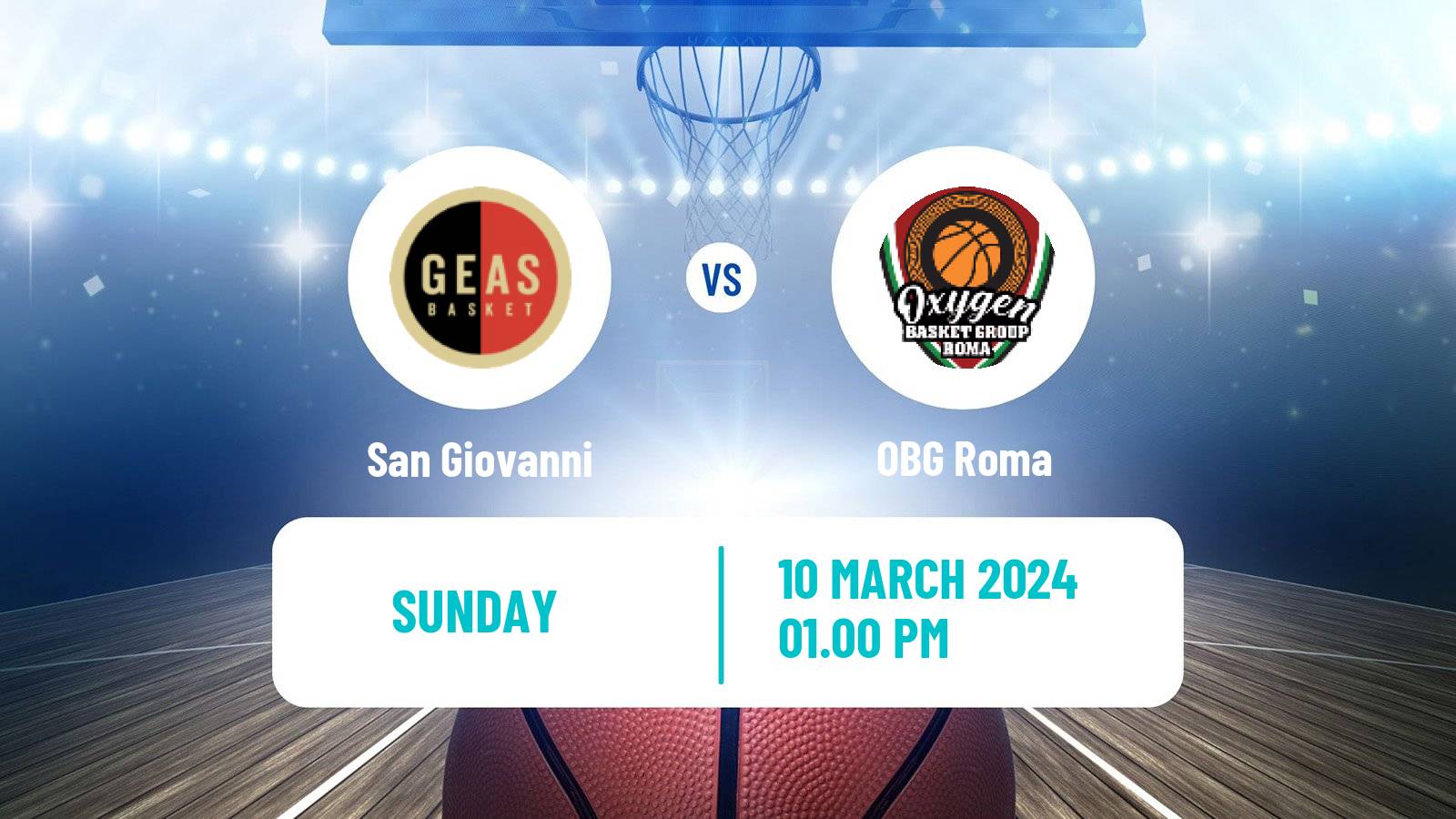 Basketball Italian Serie A1 Basketball Women San Giovanni - OBG Roma