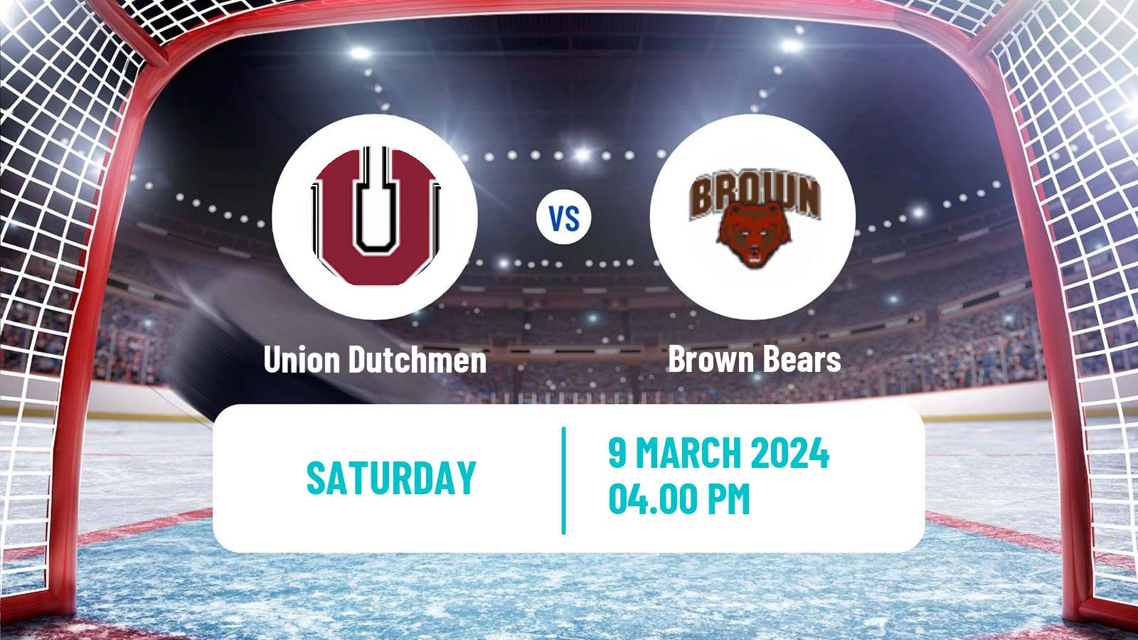 Hockey NCAA Hockey Union Dutchmen - Brown Bears