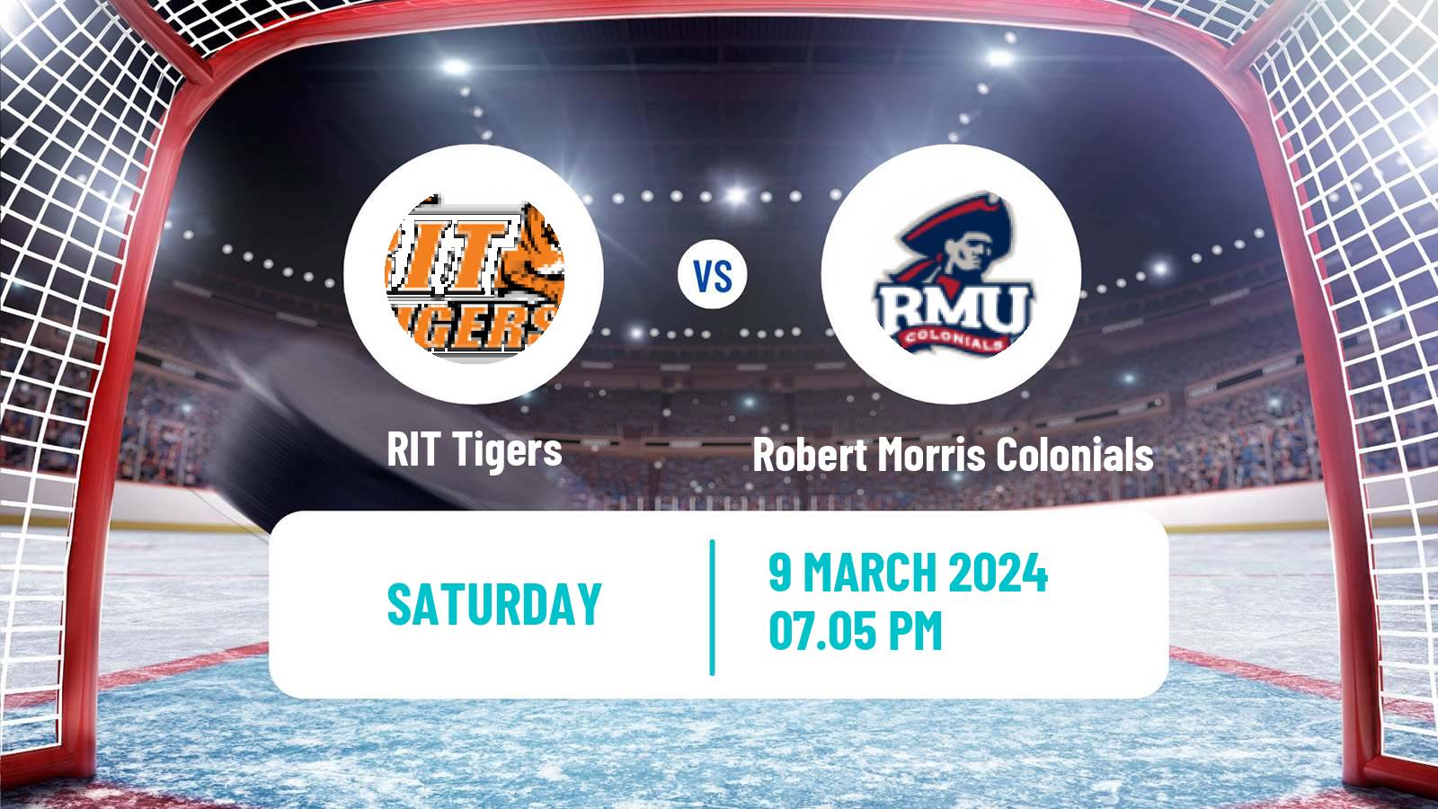 Hockey NCAA Hockey RIT Tigers - Robert Morris Colonials
