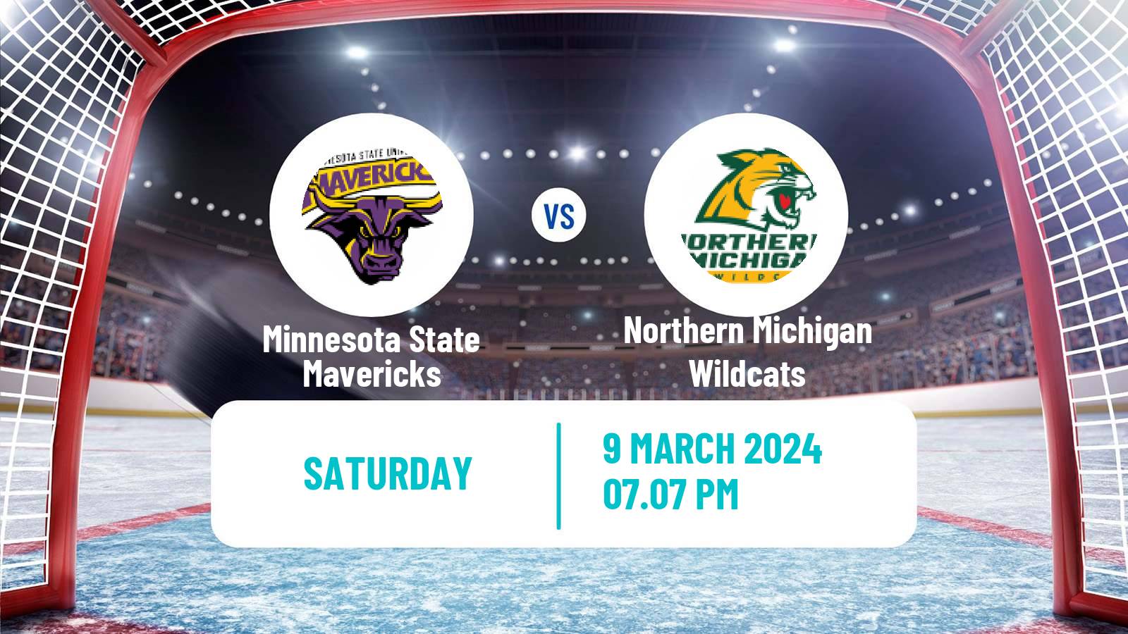 Hockey NCAA Hockey Minnesota State Mavericks - Northern Michigan Wildcats