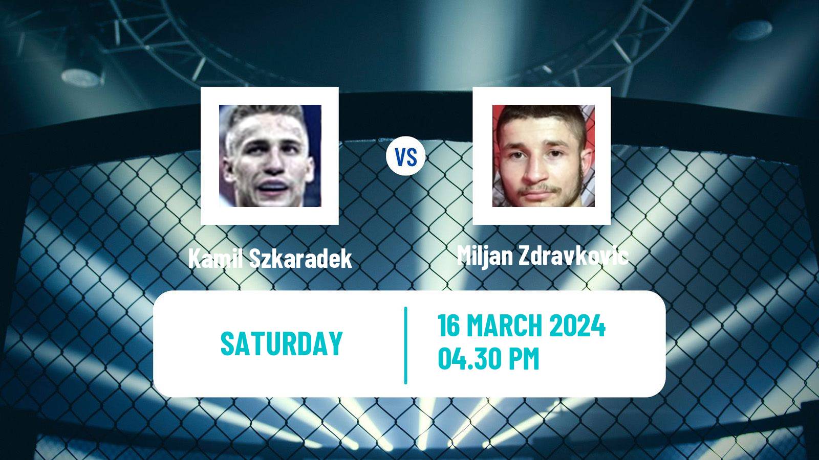 MMA Bantamweight Ksw Men Kamil Szkaradek - Miljan Zdravkovic