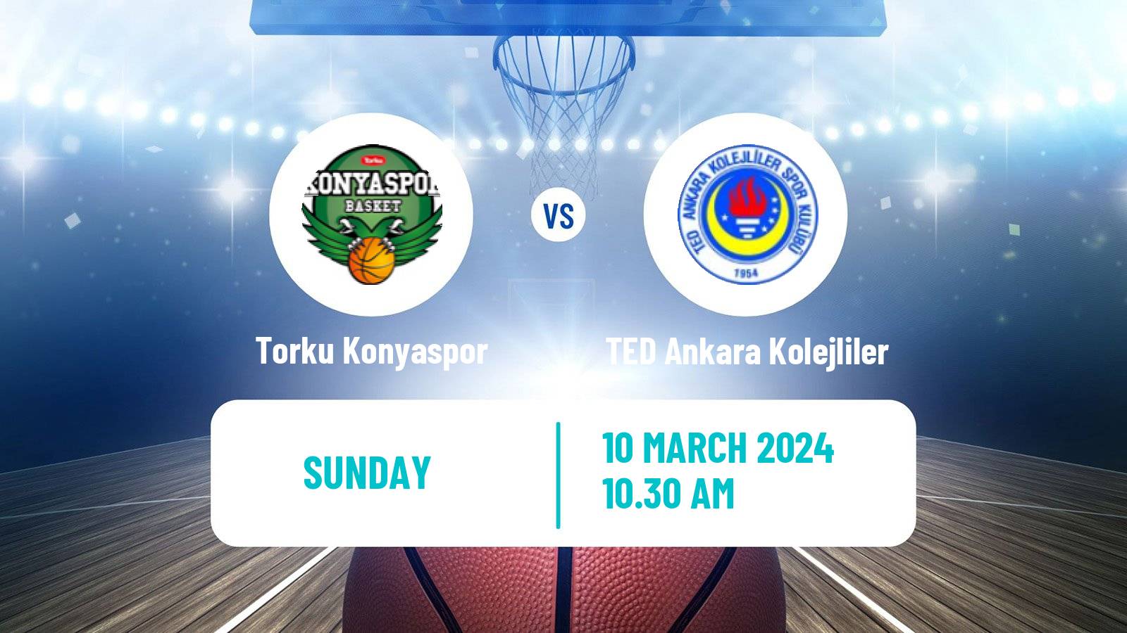 Basketball Turkish TBL Torku Konyaspor - TED Ankara Kolejliler