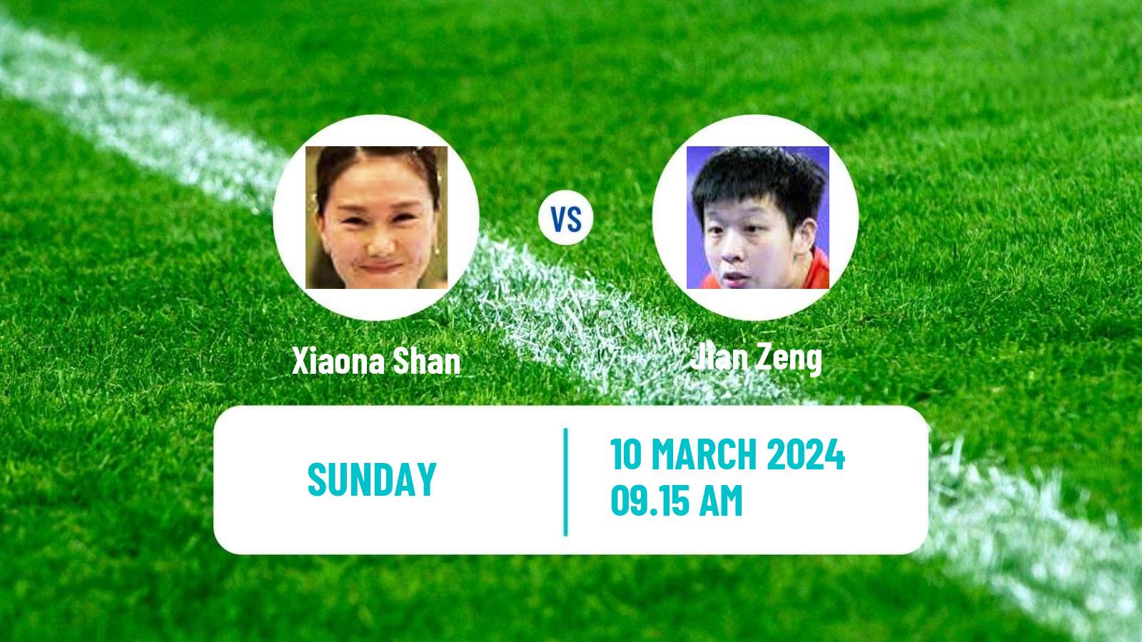 Table tennis Singapore Smash Women Xiaona Shan - Jian Zeng