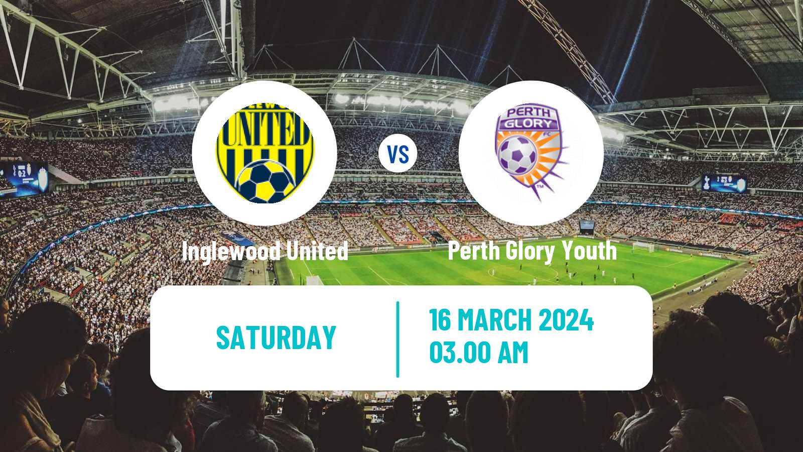 Soccer Australian NPL Western Australia Inglewood United - Perth Glory Youth