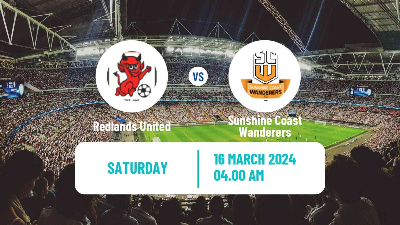 Soccer Australian NPL Queensland Redlands United - Sunshine Coast Wanderers