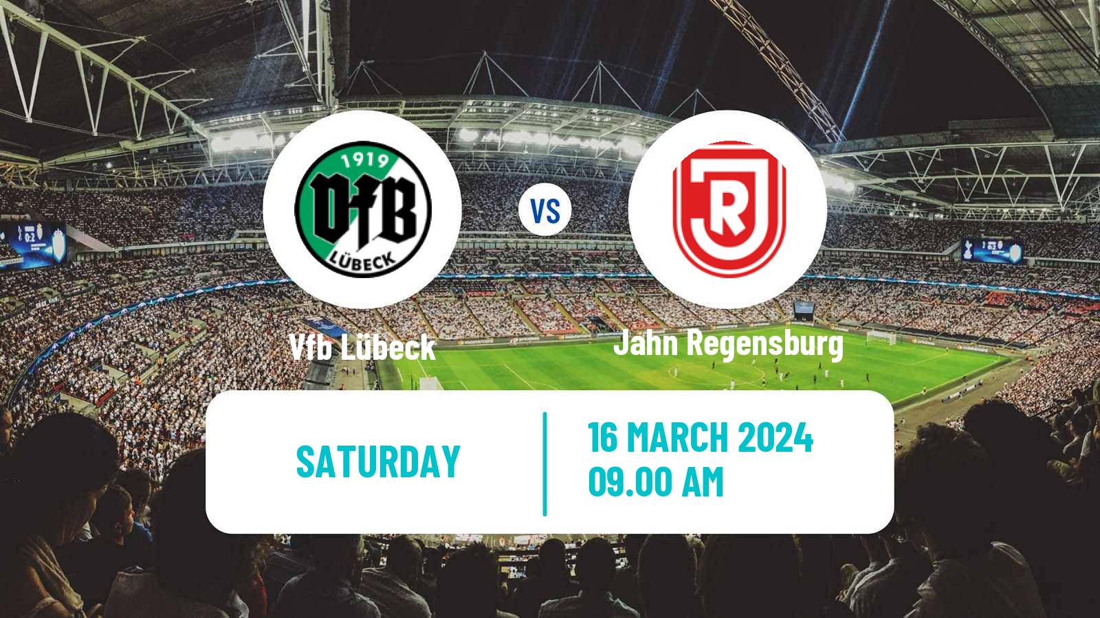 Soccer German 3 Bundesliga Lübeck - Jahn Regensburg