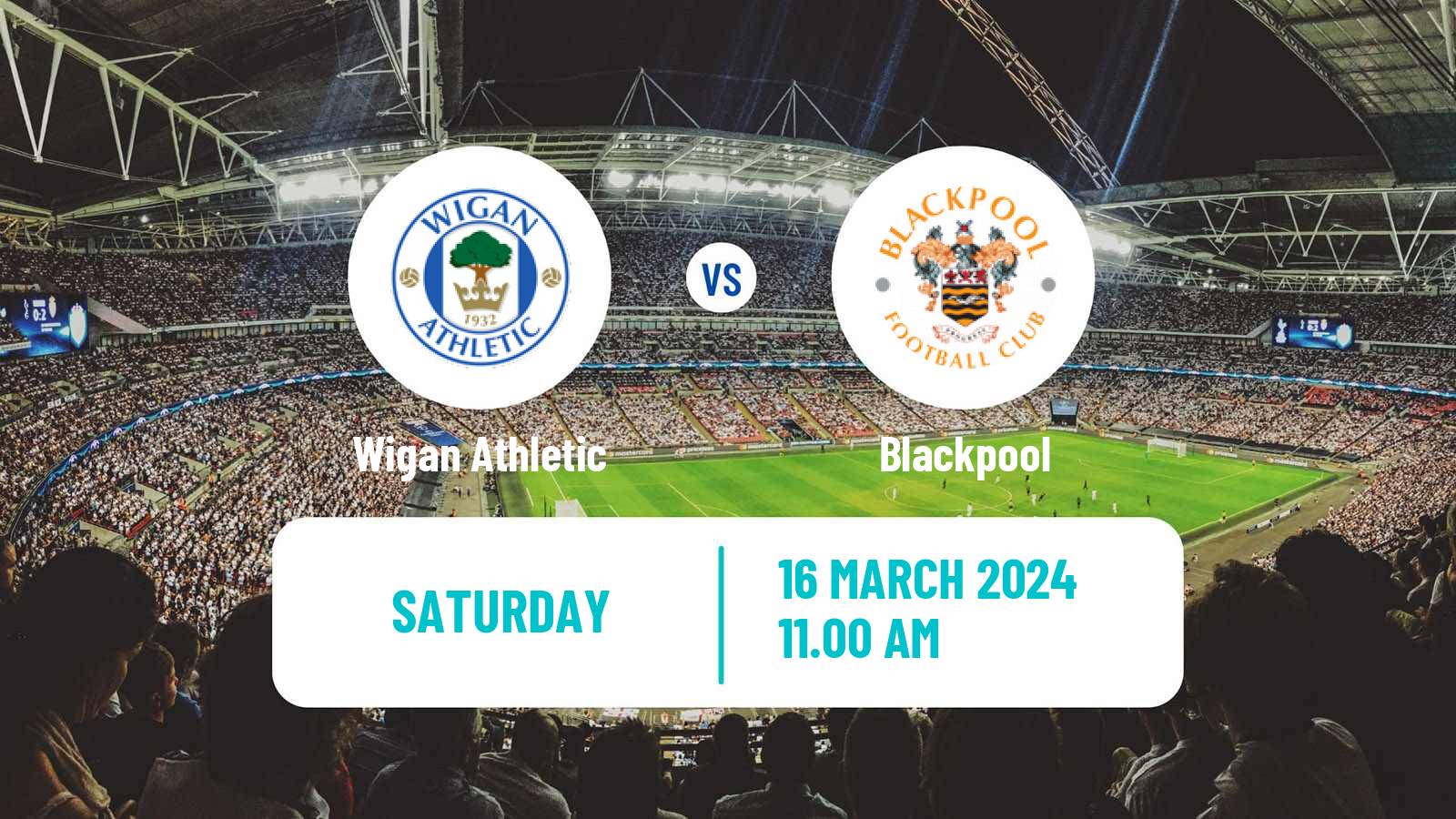 Soccer English League One Wigan Athletic - Blackpool