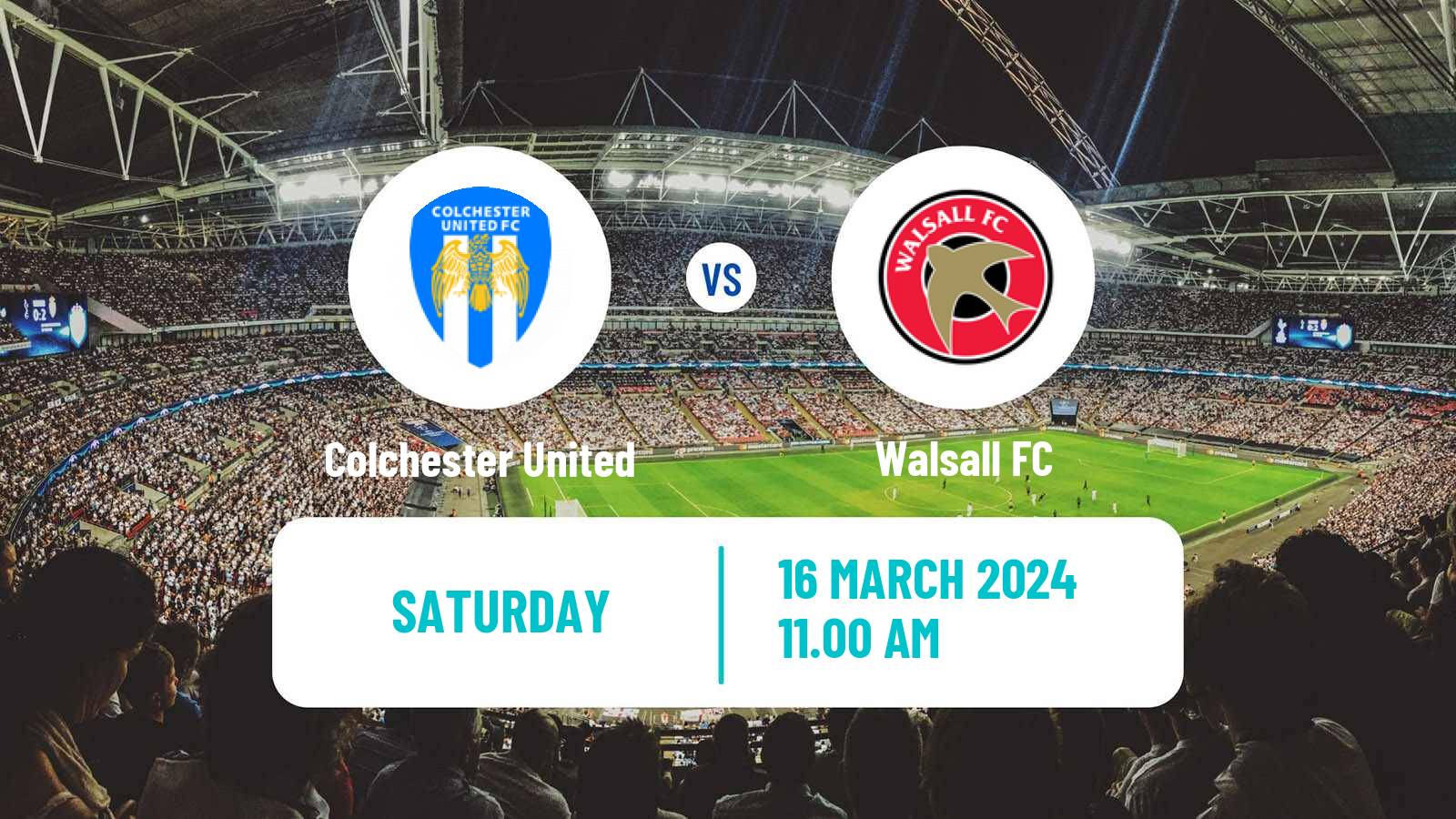 Soccer English League Two Colchester United - Walsall