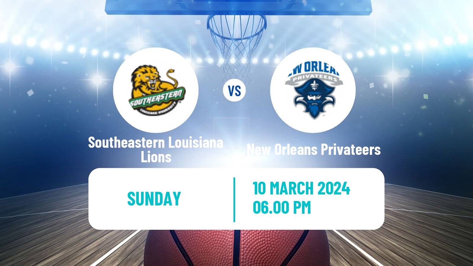 Basketball NCAA College Basketball Southeastern Louisiana Lions - New Orleans Privateers