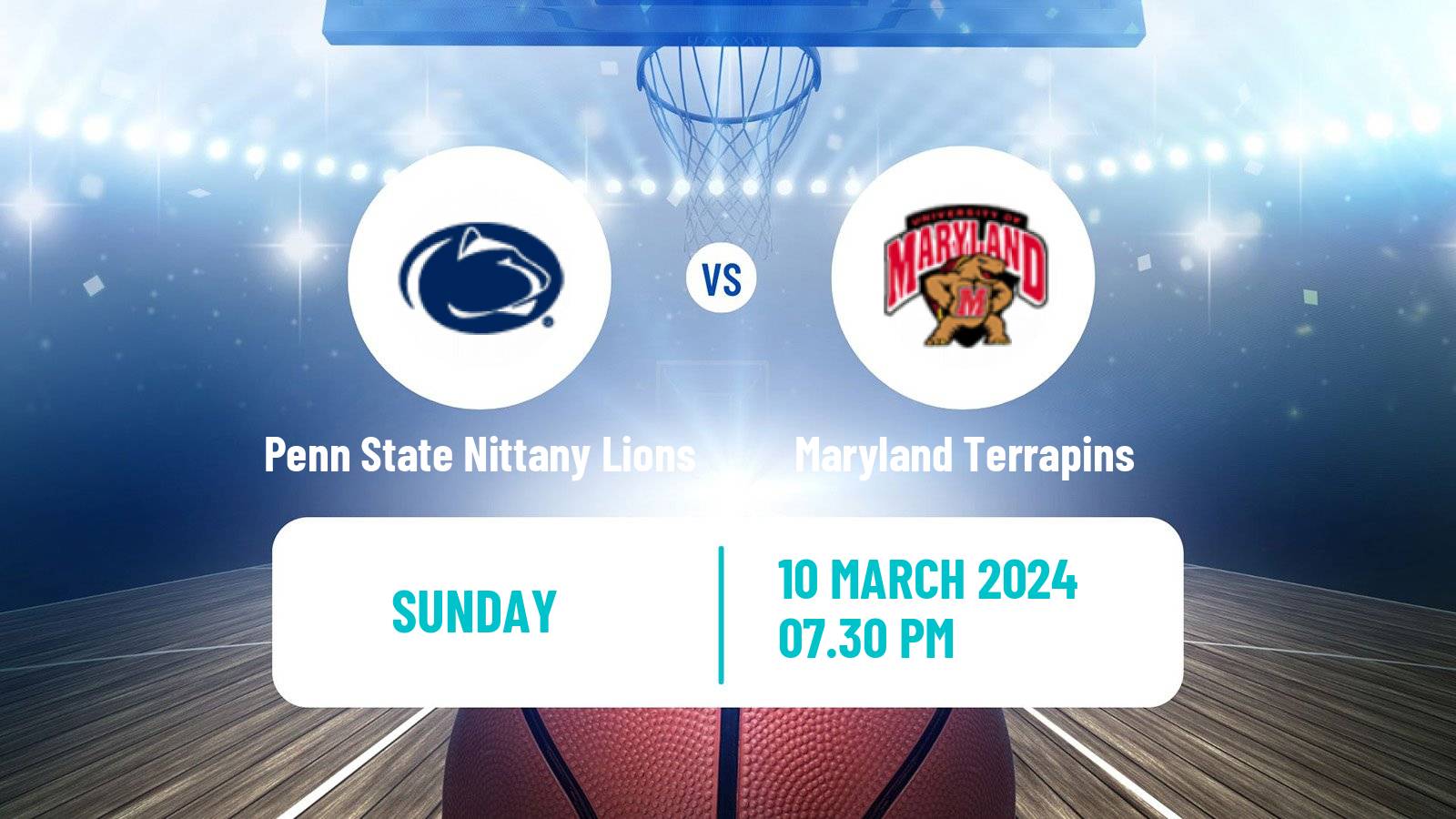 Basketball NCAA College Basketball Penn State Nittany Lions - Maryland Terrapins