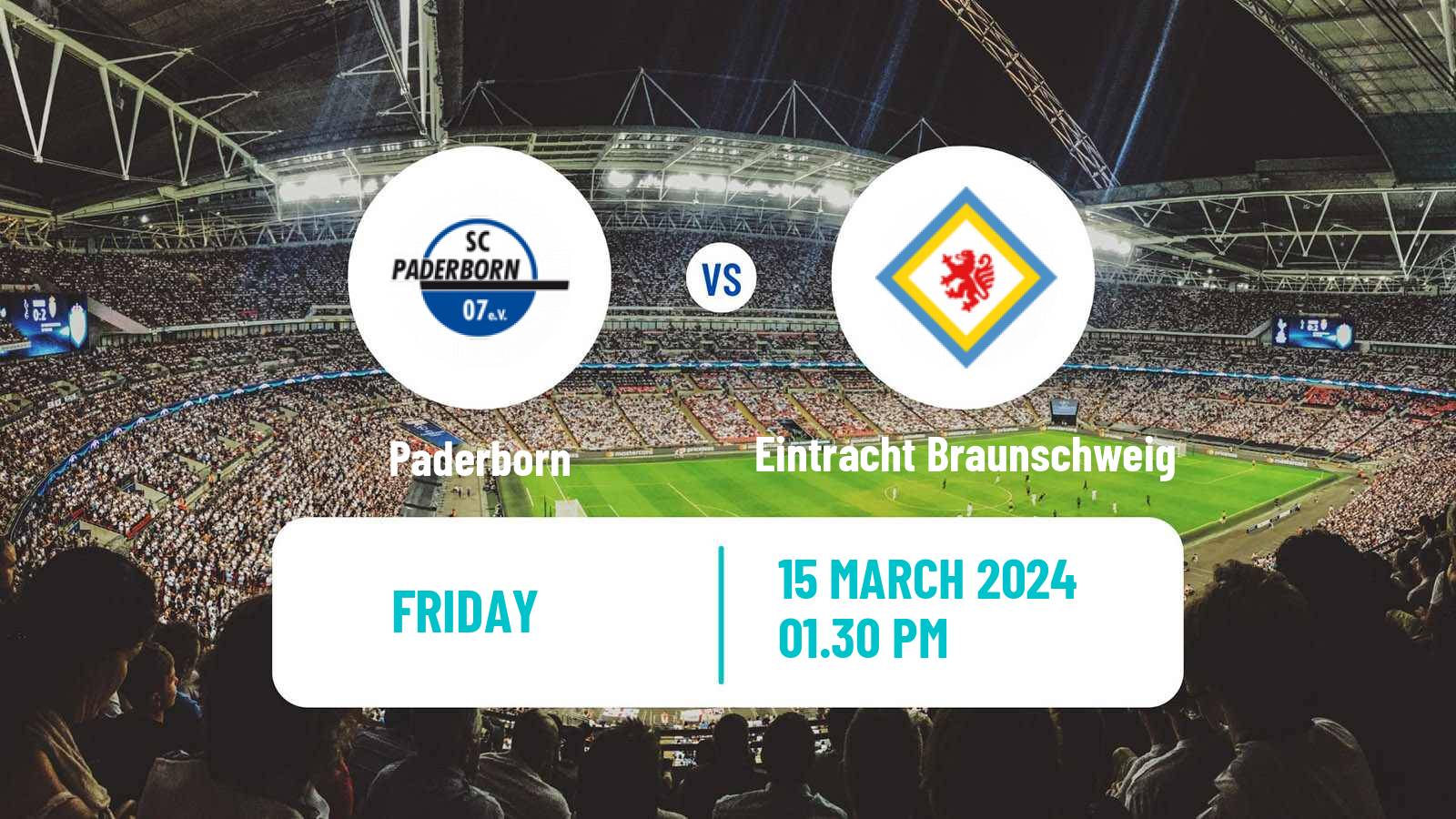 Soccer German 2 Bundesliga Paderborn - Eintracht Braunschweig