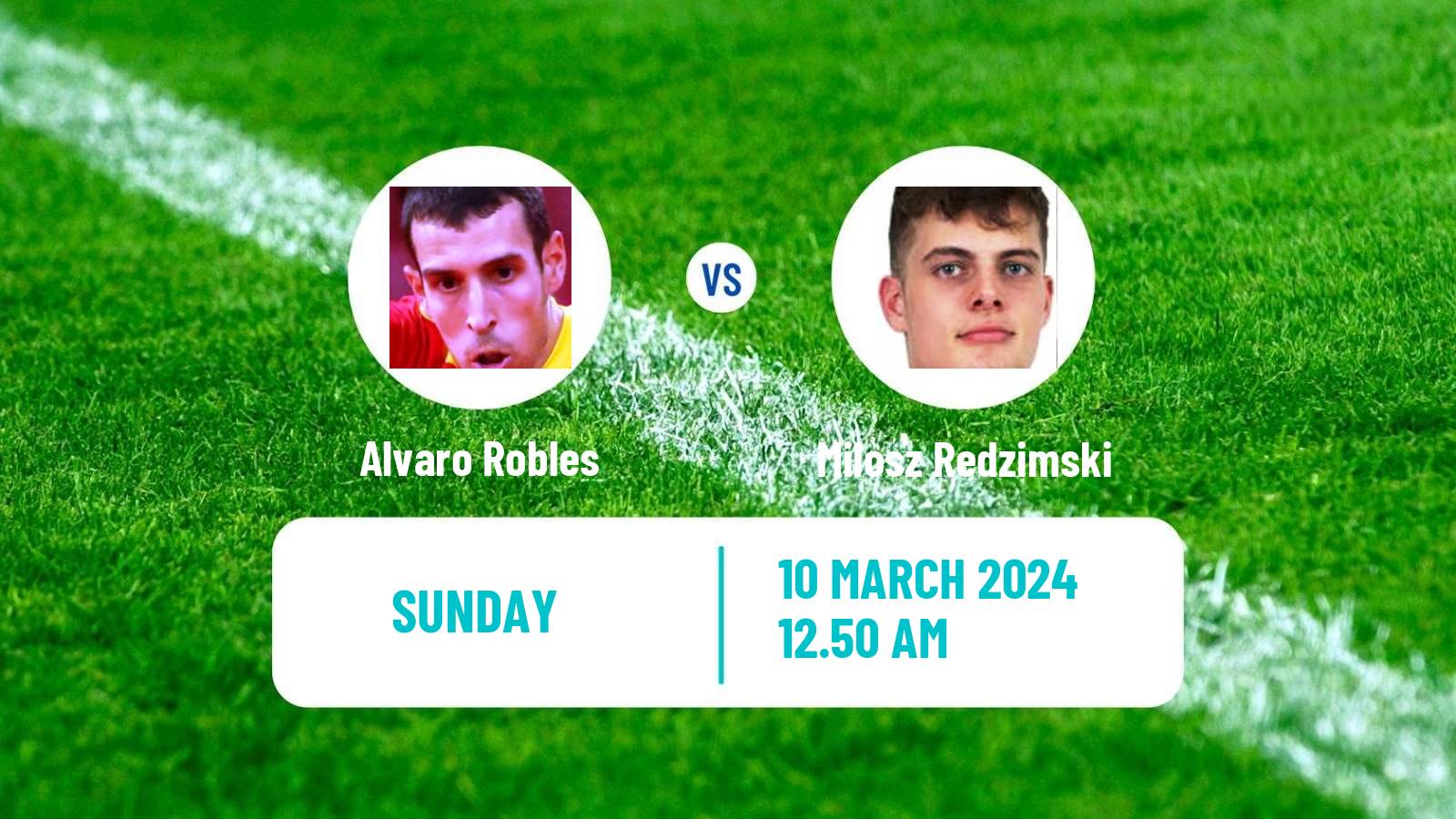 Table tennis Singapore Smash Men Alvaro Robles - Milosz Redzimski