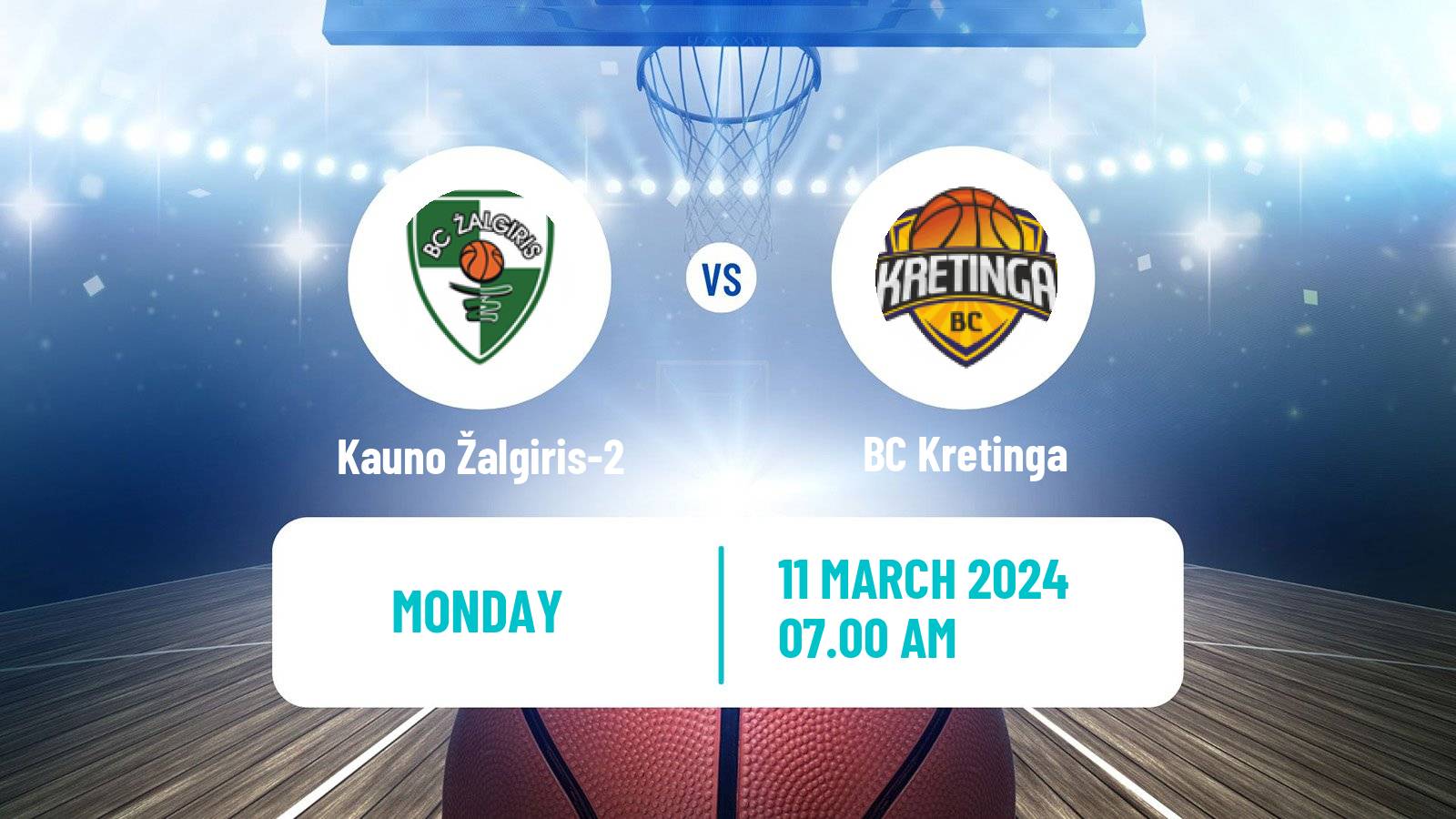 Basketball Lietuvos NKL Kauno Žalgiris-2 - Kretinga