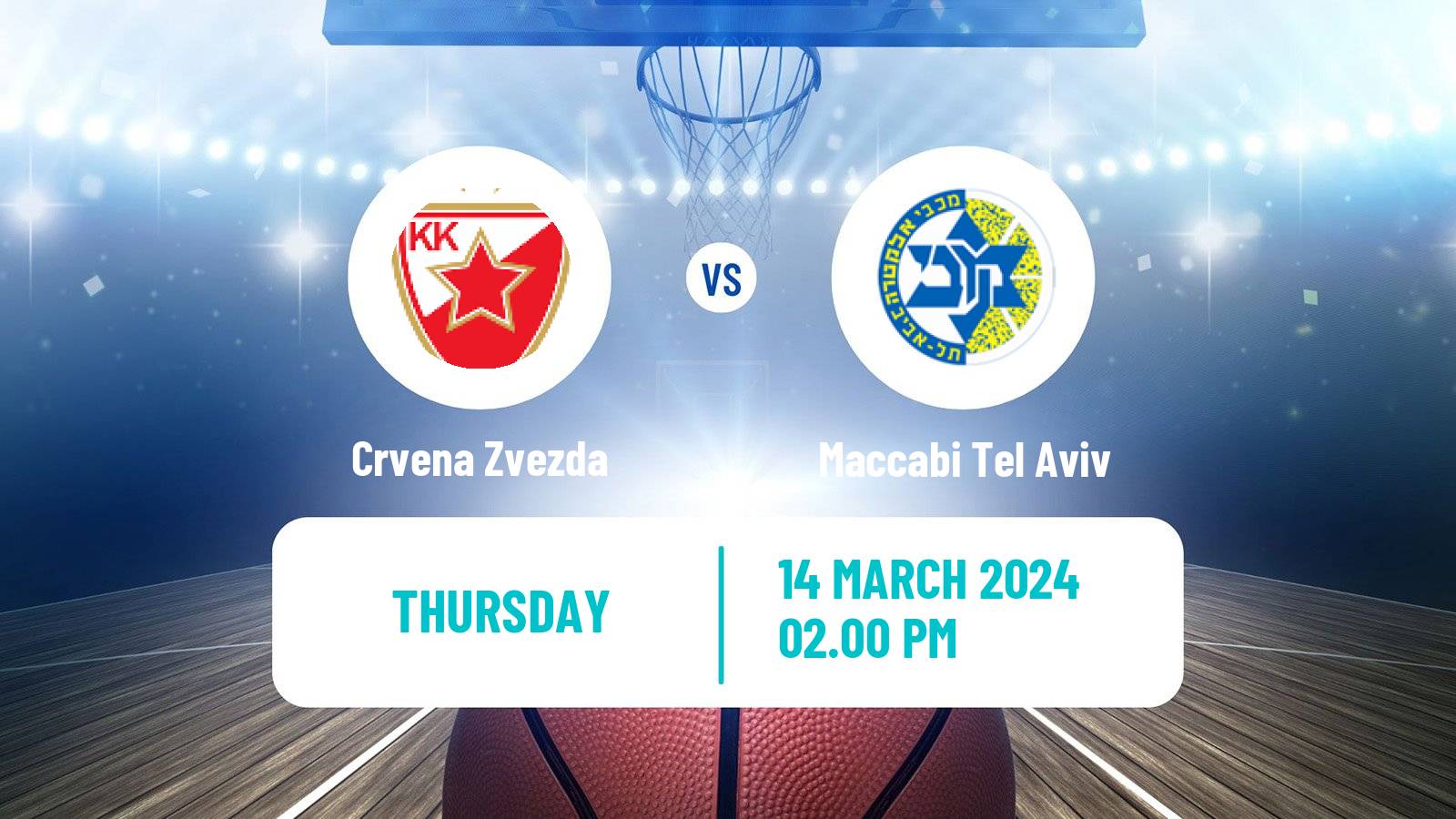 Basketball Euroleague Crvena Zvezda - Maccabi Tel Aviv