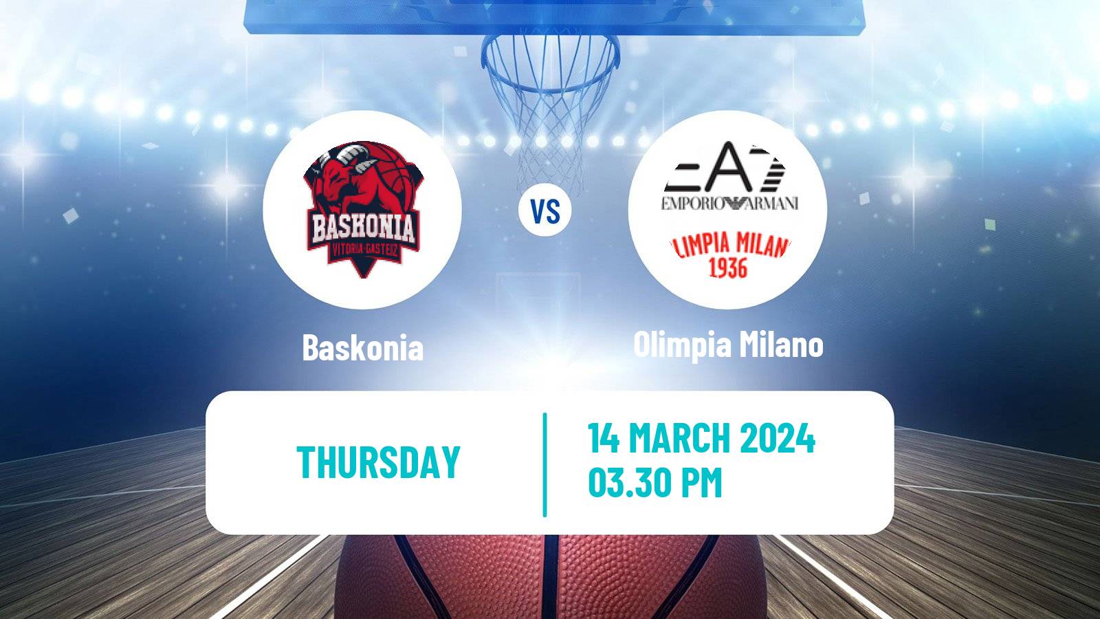 Basketball Euroleague Baskonia - Olimpia Milano