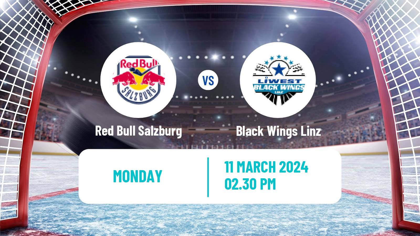 Hockey Austrian Ice Hockey League Red Bull Salzburg - Black Wings Linz