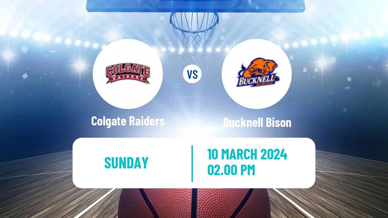 Basketball NCAA College Basketball Colgate Raiders - Bucknell Bison