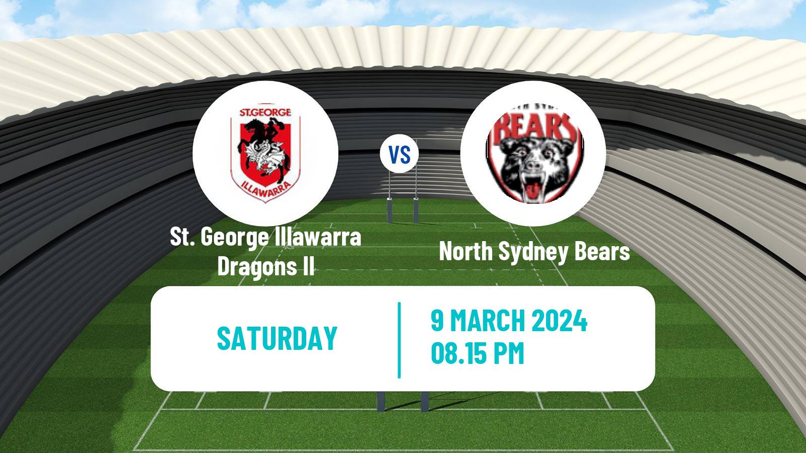 Rugby league Australian NSW Cup St. George Illawarra Dragons II - North Sydney Bears