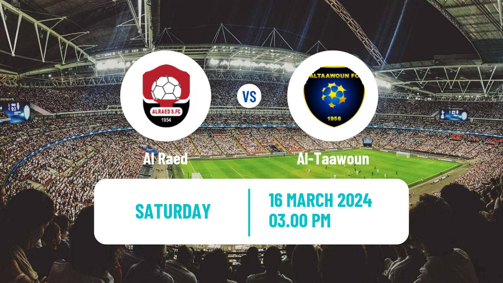Soccer Saudi Professional League Al Raed - Al-Taawoun