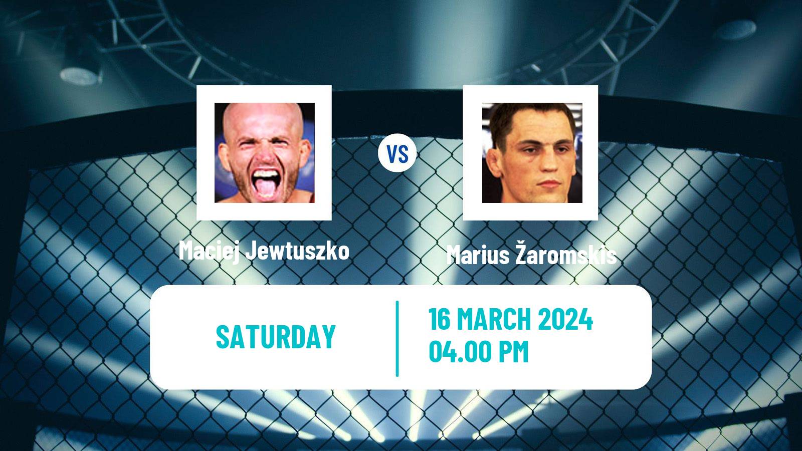 MMA Welterweight Ksw Men Maciej Jewtuszko - Marius Žaromskis