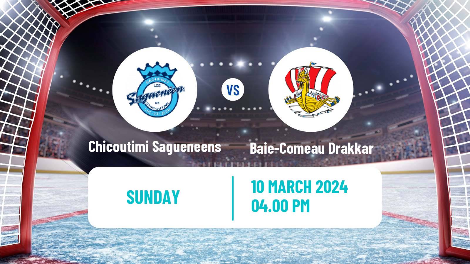 Hockey QMJHL Chicoutimi Sagueneens - Baie-Comeau Drakkar