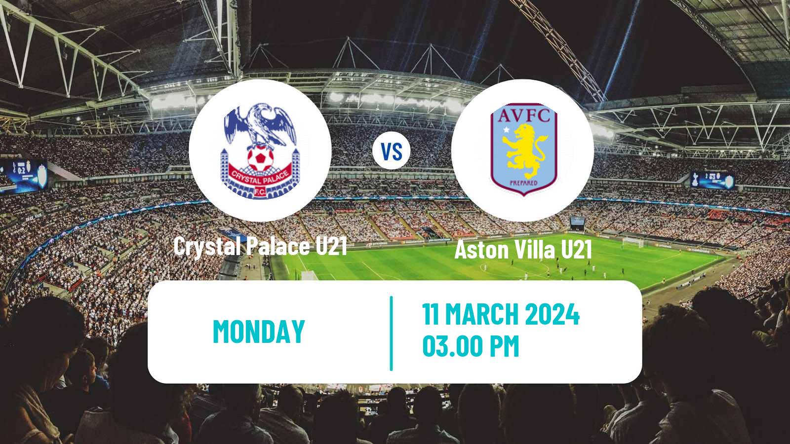 Soccer English Premier League 2 Crystal Palace U21 - Aston Villa U21