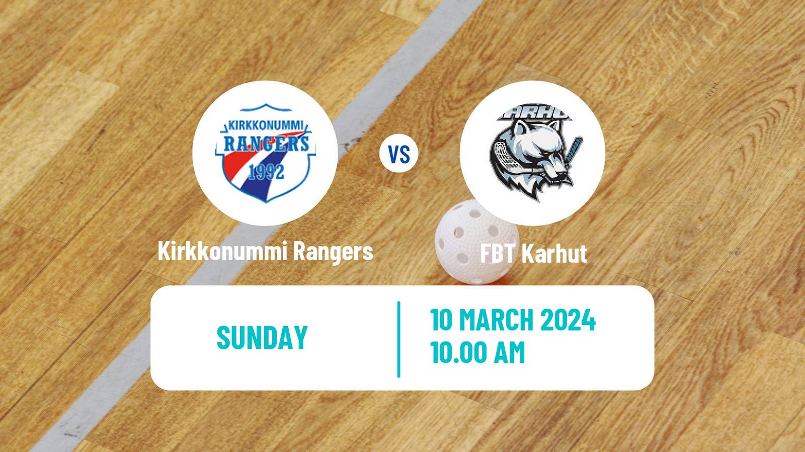 Floorball Finnish Divari Kirkkonummi Rangers - Karhut