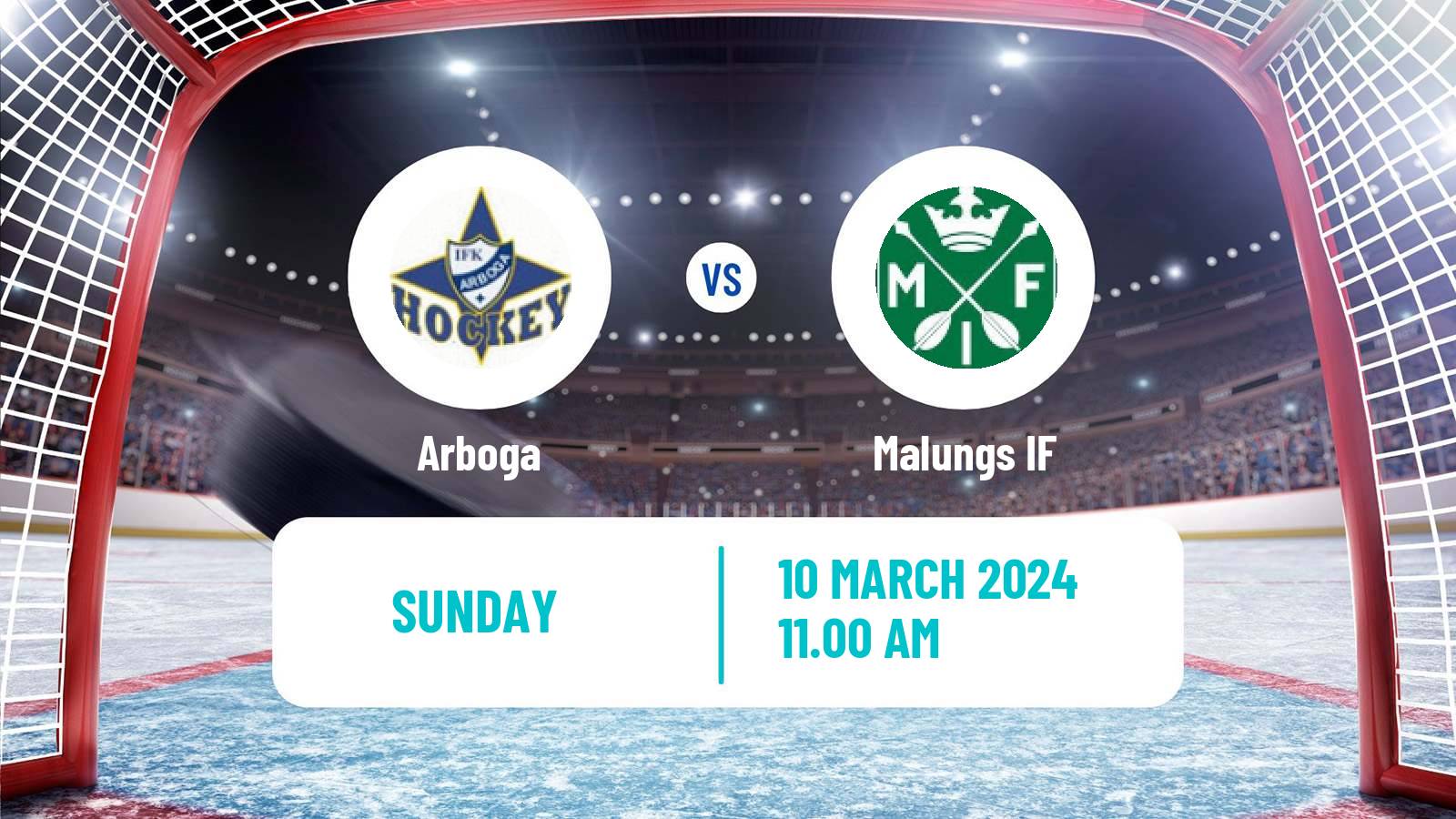 Hockey Swedish HockeyEttan Vastra Arboga - Malungs