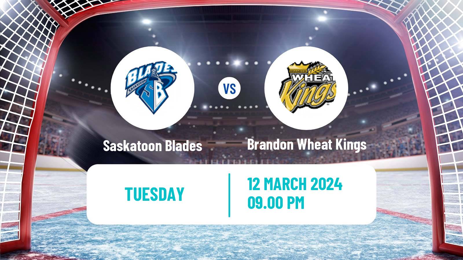 Hockey WHL Saskatoon Blades - Brandon Wheat Kings