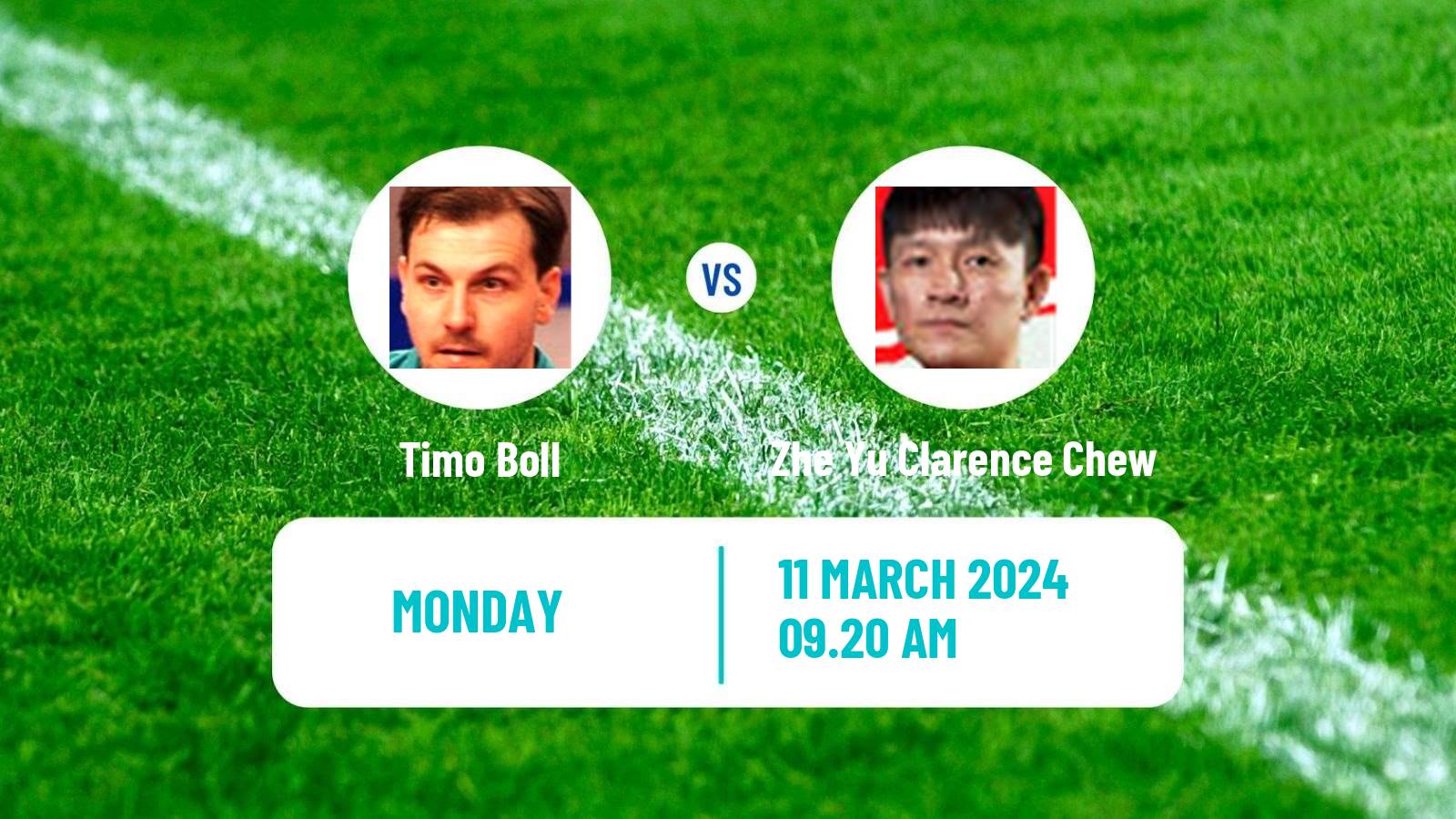 Table tennis Singapore Smash Men Timo Boll - Zhe Yu Clarence Chew