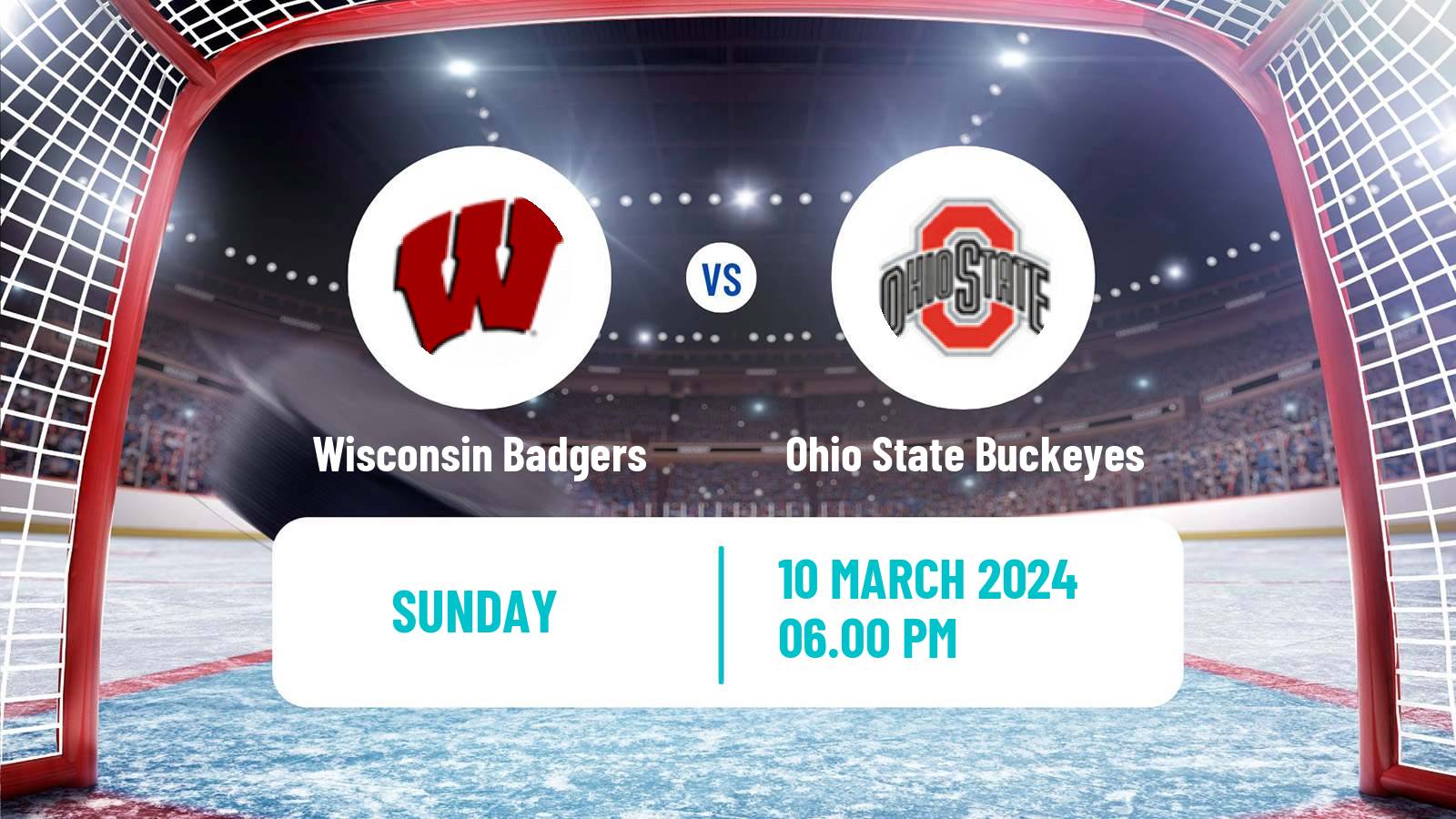 Hockey NCAA Hockey Wisconsin Badgers - Ohio State Buckeyes