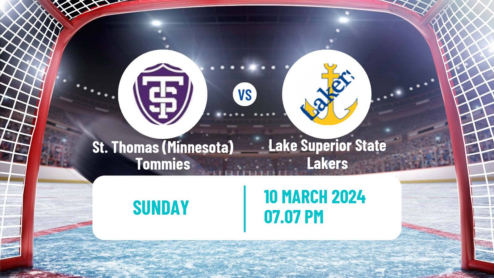 Hockey NCAA Hockey St. Thomas (Minnesota) Tommies - Lake Superior State Lakers