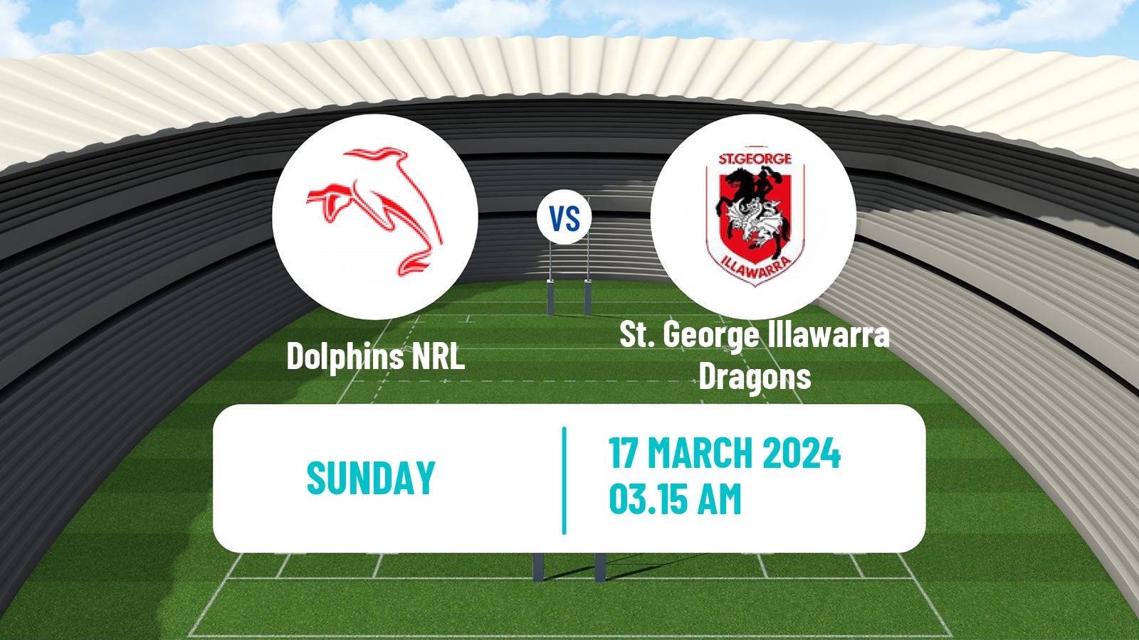 Rugby league Australian NRL Dolphins - St. George Illawarra Dragons