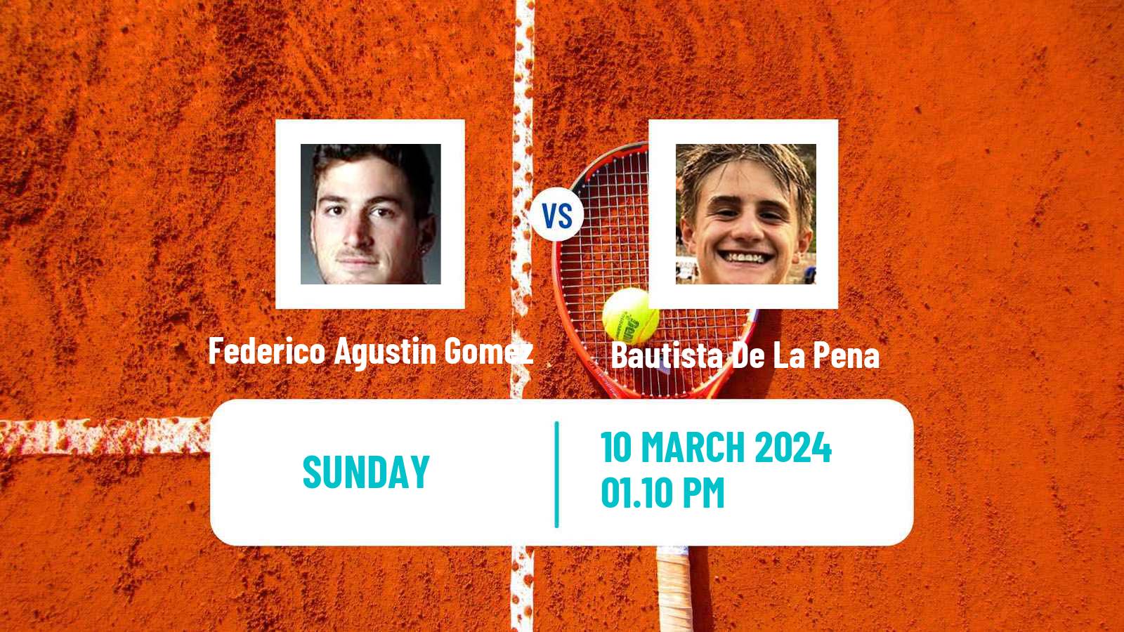 Tennis Santiago Challenger Men Federico Agustin Gomez - Bautista De La Pena
