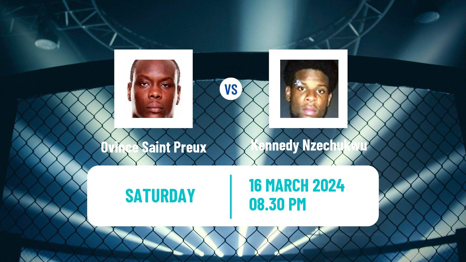 MMA Light Heavyweight UFC Men Ovince Saint Preux - Kennedy Nzechukwu