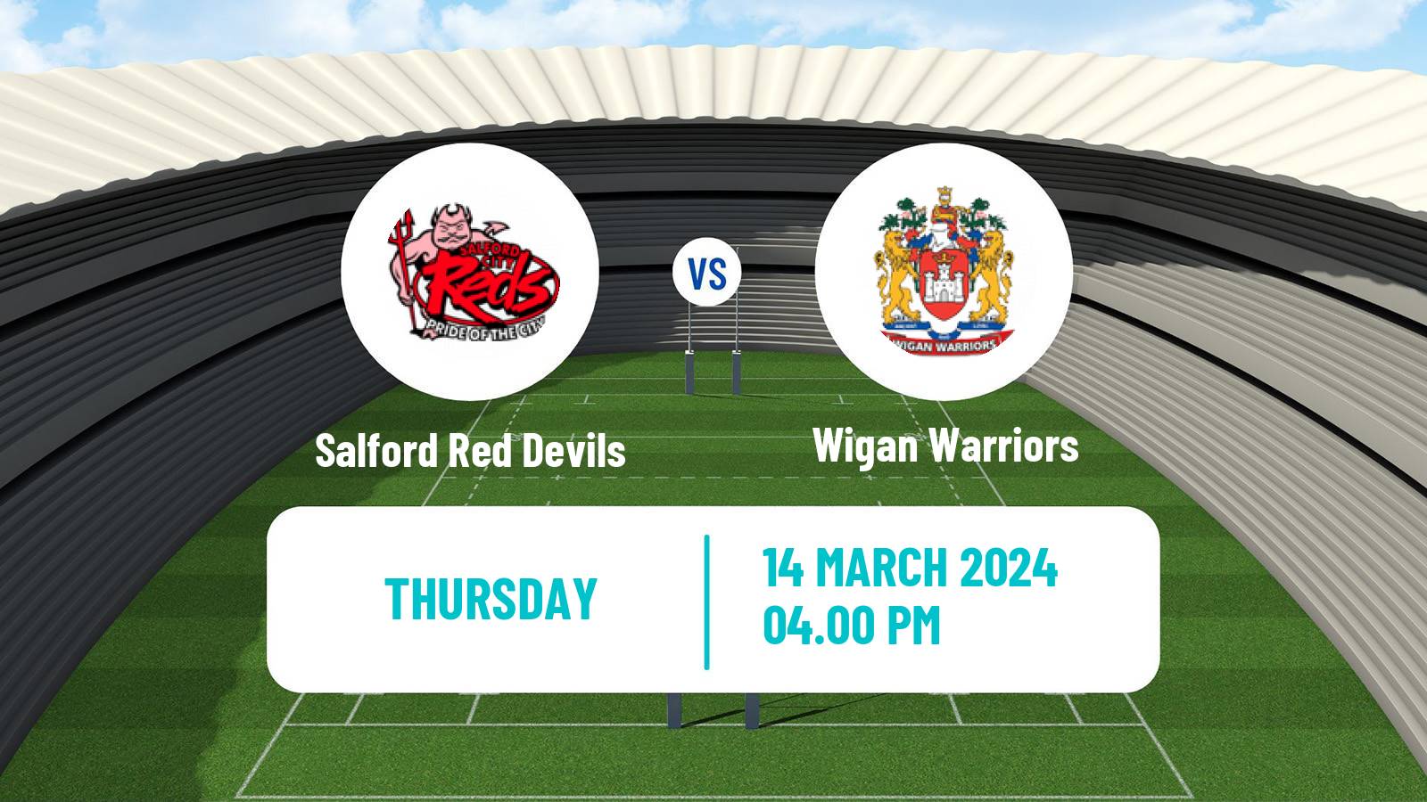 Rugby league Super League Rugby Salford Red Devils - Wigan Warriors