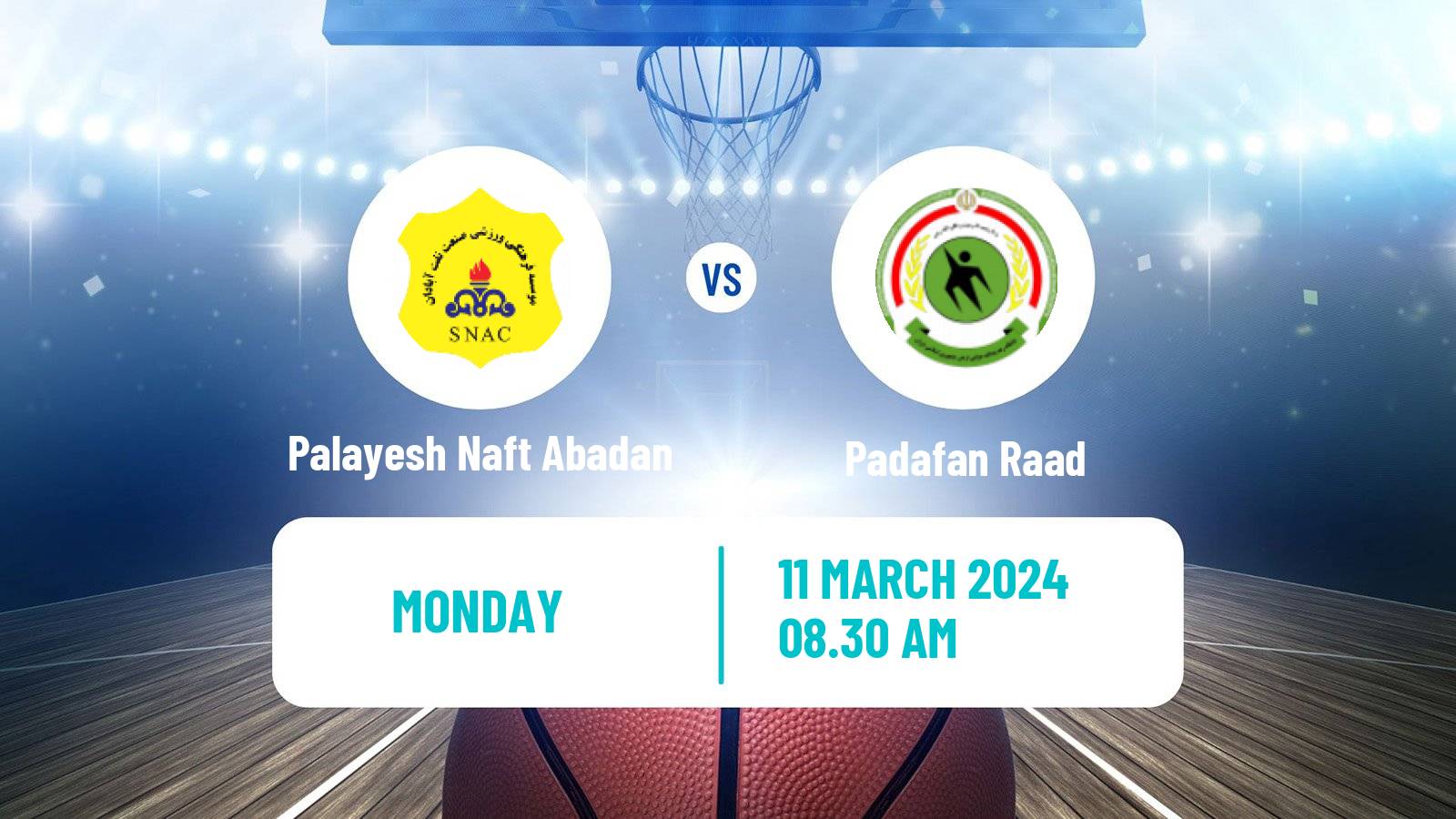 Basketball Iran Super League Basketball Palayesh Naft Abadan - Padafan Raad