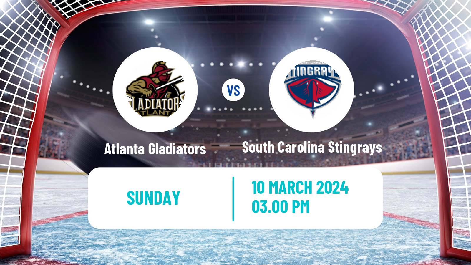 Hockey ECHL Atlanta Gladiators - South Carolina Stingrays