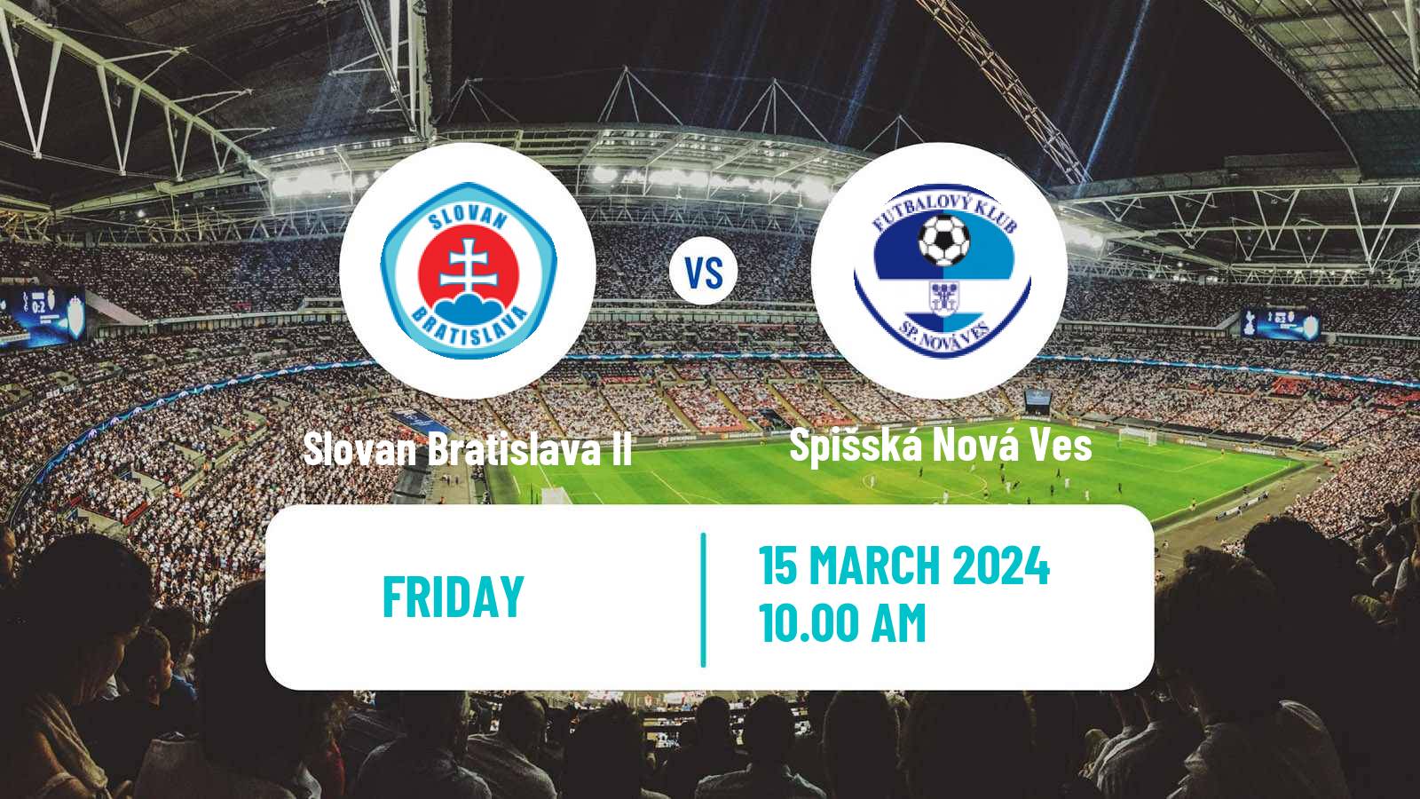 Soccer Slovak 2 Liga Slovan Bratislava II - Spišská Nová Ves