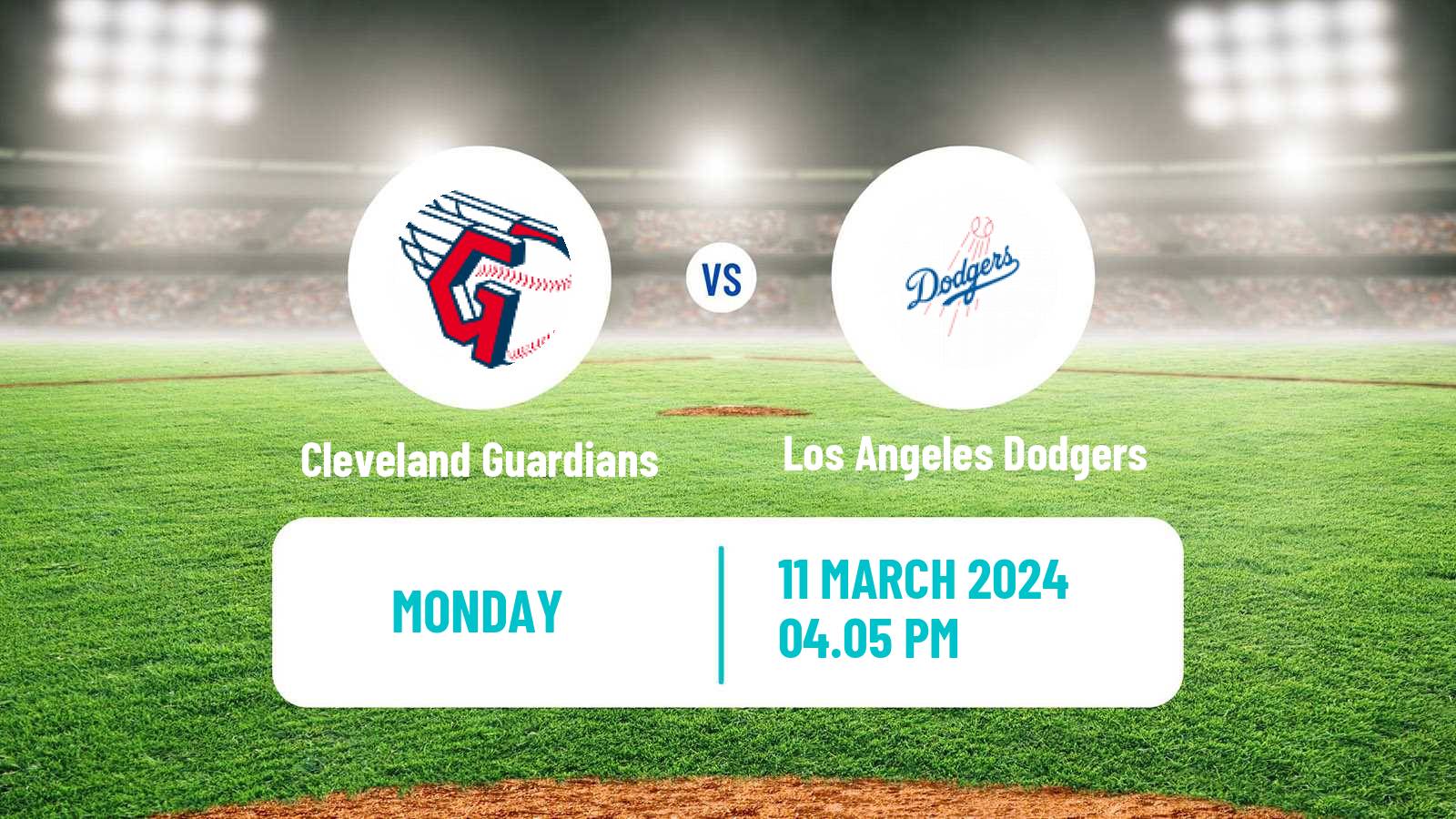 Baseball MLB Spring Training Cleveland Guardians - Los Angeles Dodgers