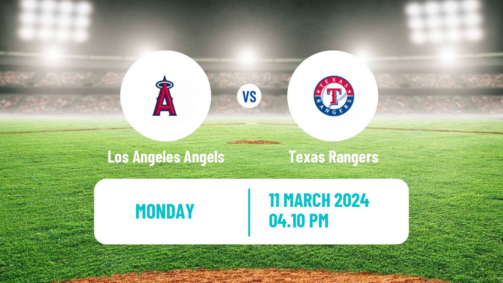 Baseball MLB Spring Training Los Angeles Angels - Texas Rangers