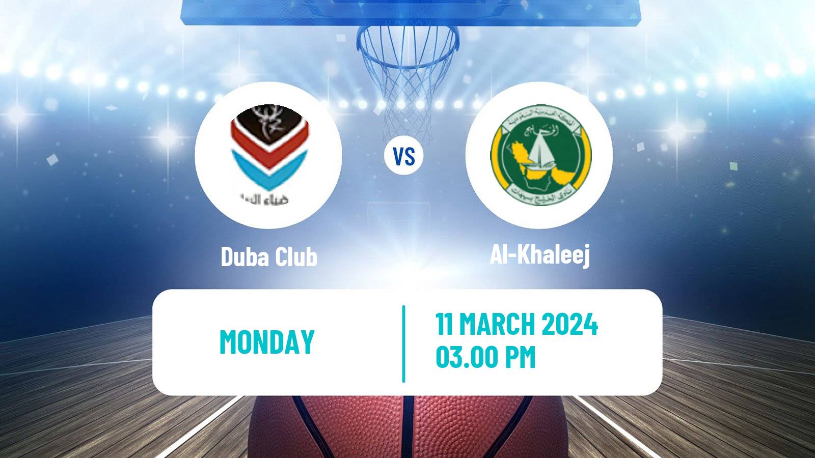 Basketball Saudi Premier League Basketball Duba - Al-Khaleej