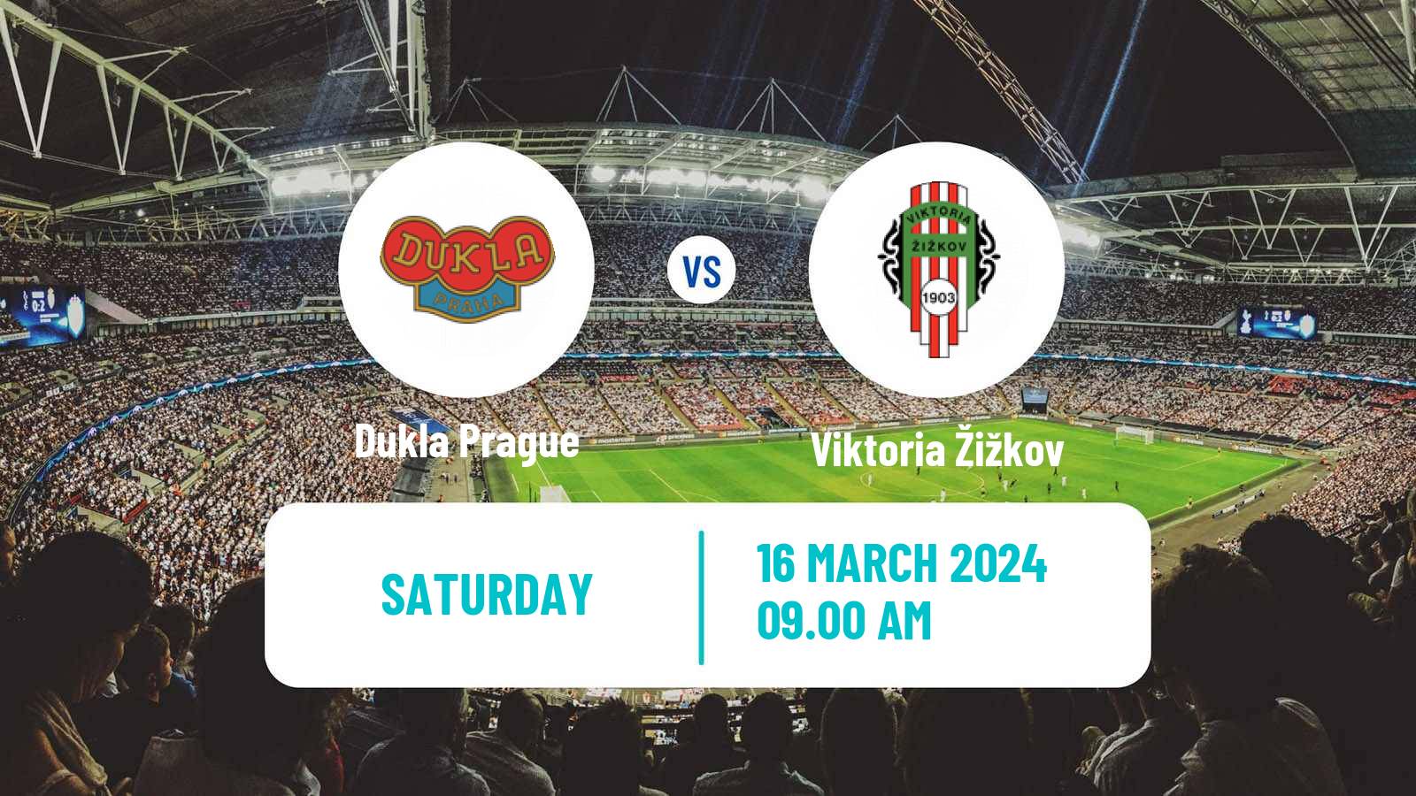 Soccer Czech Division 2 Dukla Prague - Viktoria Žižkov