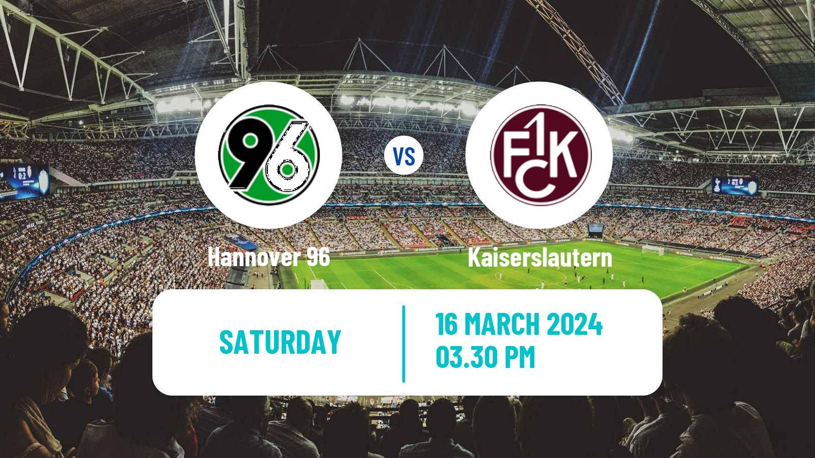 Soccer German 2 Bundesliga Hannover - Kaiserslautern