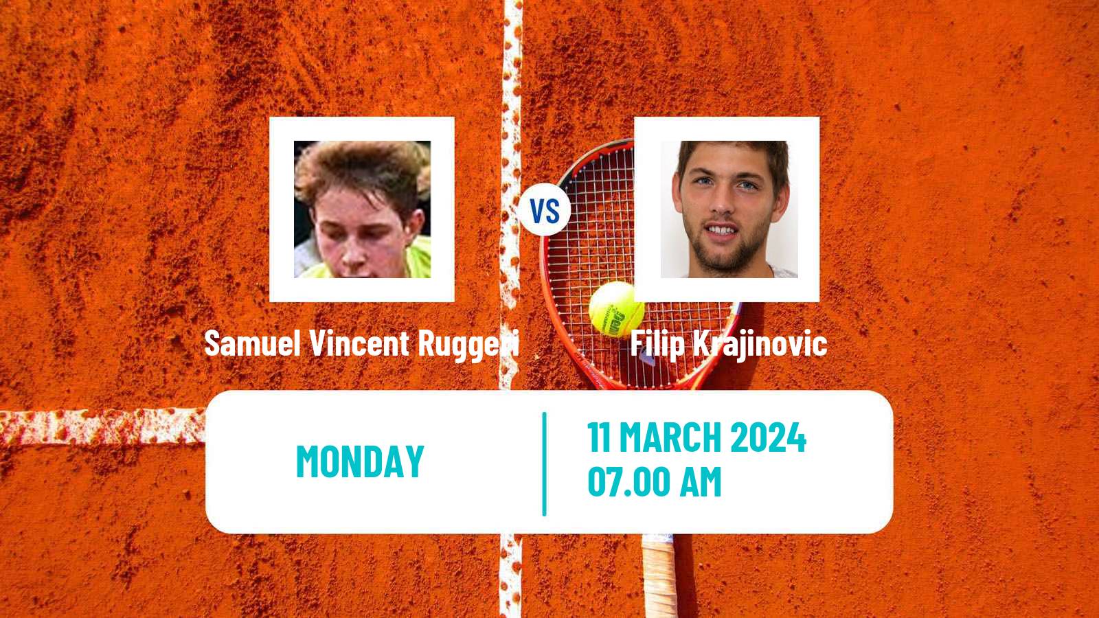 Tennis Szekesfehervar Challenger Men Samuel Vincent Ruggeri - Filip Krajinovic