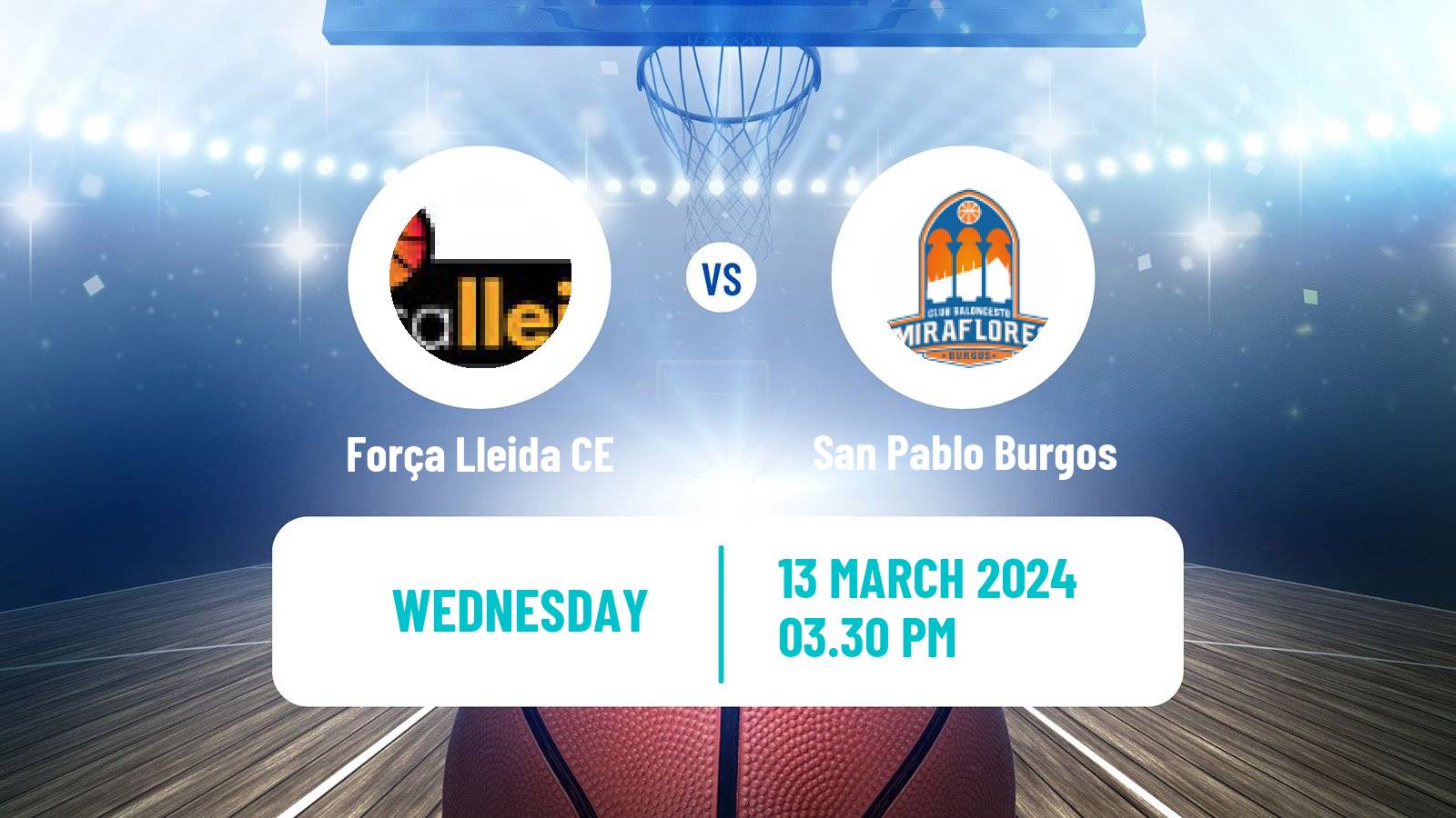 Basketball Spanish LEB Oro Força Lleida CE - San Pablo Burgos