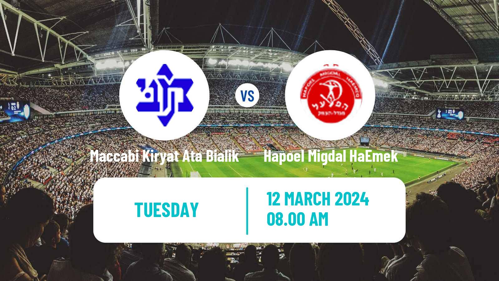 Soccer Israeli Liga Alef North Maccabi Kiryat Ata Bialik - Hapoel Migdal HaEmek