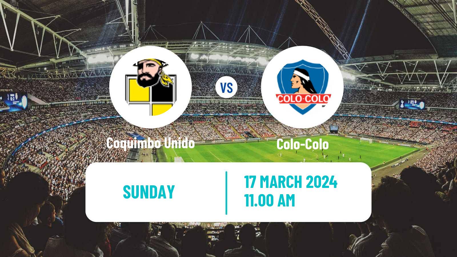 Soccer Chilean Primera Division Coquimbo Unido - Colo-Colo